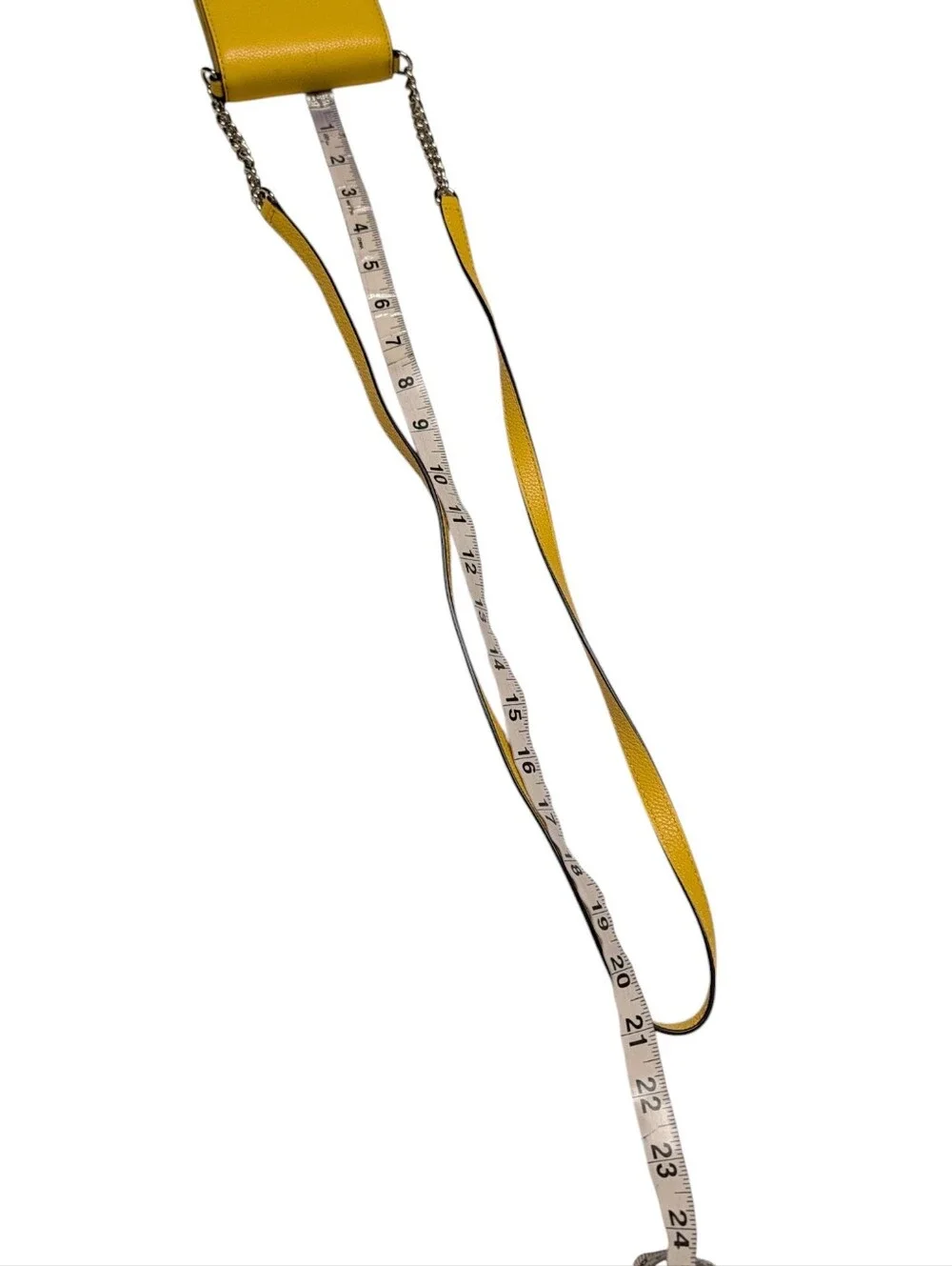Kate Spade Yellow Phone Crossbody Bag Pebbled Leather Chain Strap NWOT